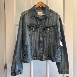 Old Navy Blue Denim Jacket | Classic Button Front Jean Jacket | Large Tall | NWT